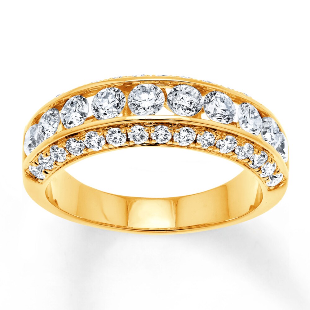 Diamond Anniversary Band 2 ct tw Round-cut 14K Yellow Gold B2nI3iT6