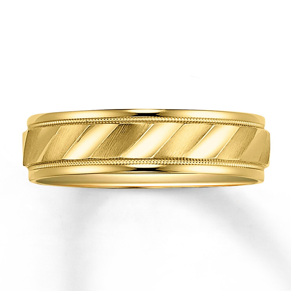 Wedding Band 14K Yellow Gold 6mm BKD5VZij