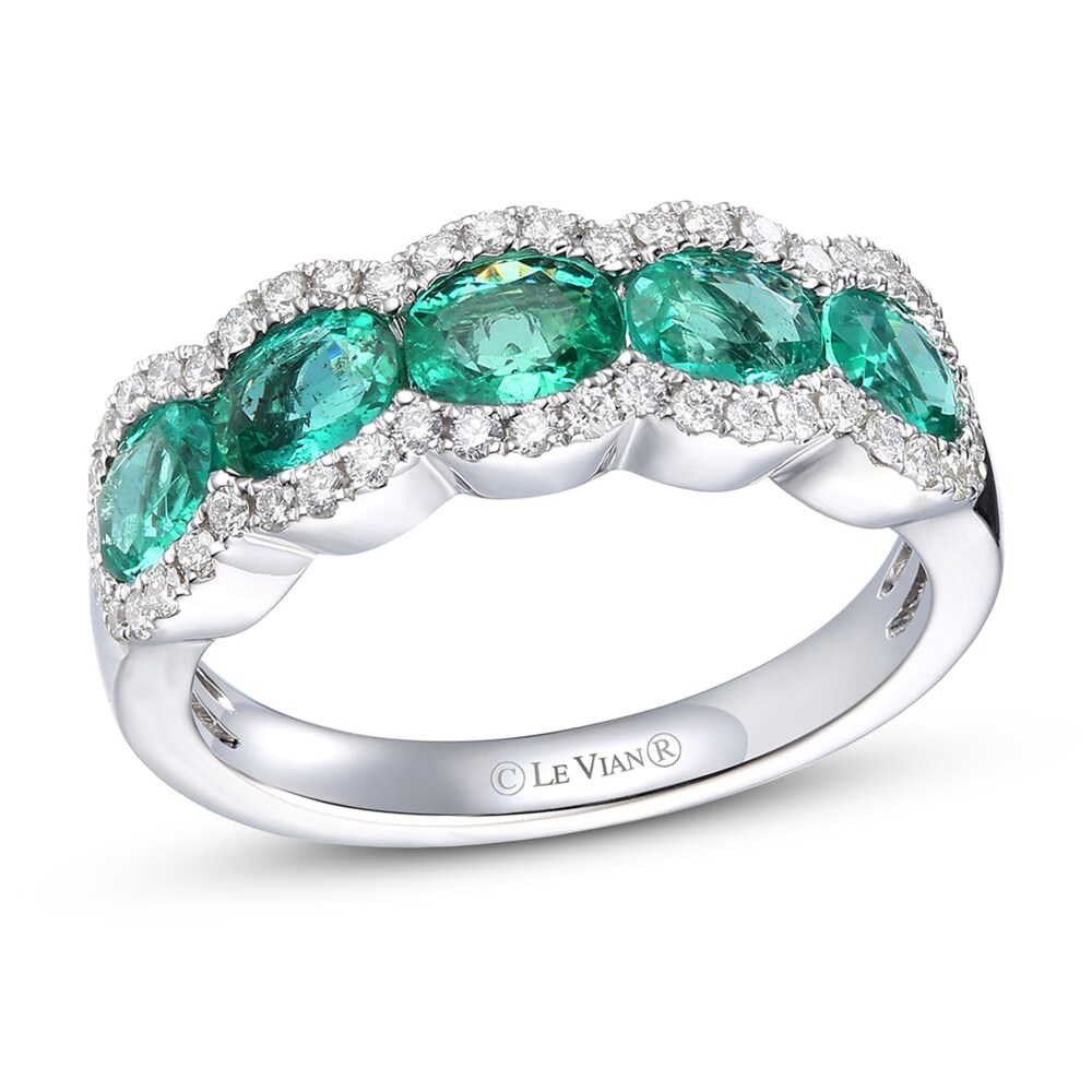 Le Vian Natural Emerald Ring 1/3 ct tw Diamonds 14K Vanilla Gold BWfqqCwH