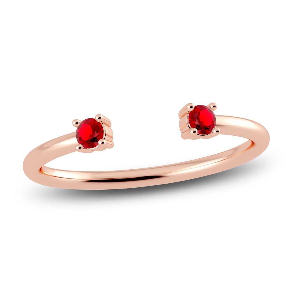 Juliette Maison Natural Ruby Cuff Ring 10K Rose Gold Ba0IKqZs