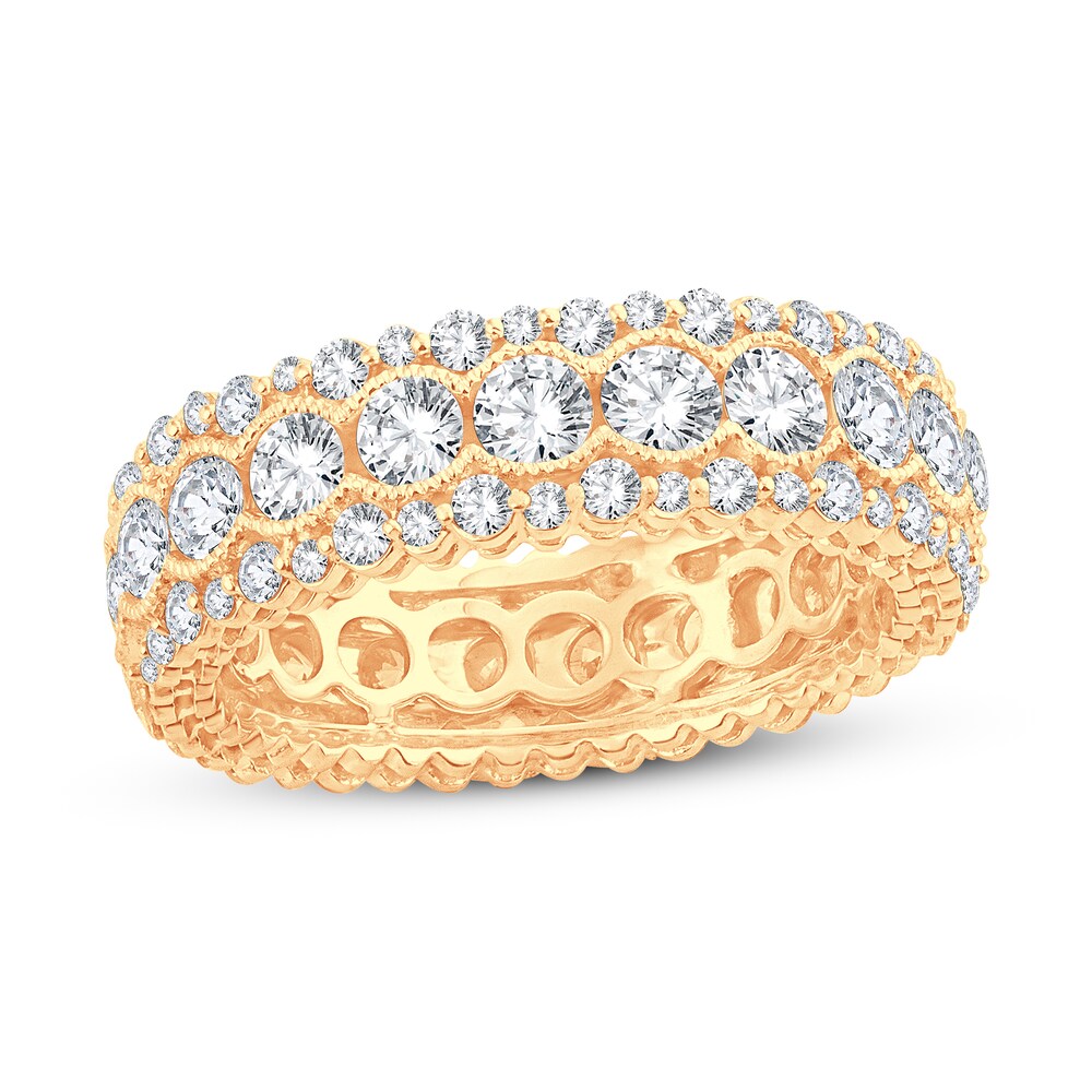 Diamond Eternity Band 3 ct tw Round 14K Yellow Gold BoXH3J4Q