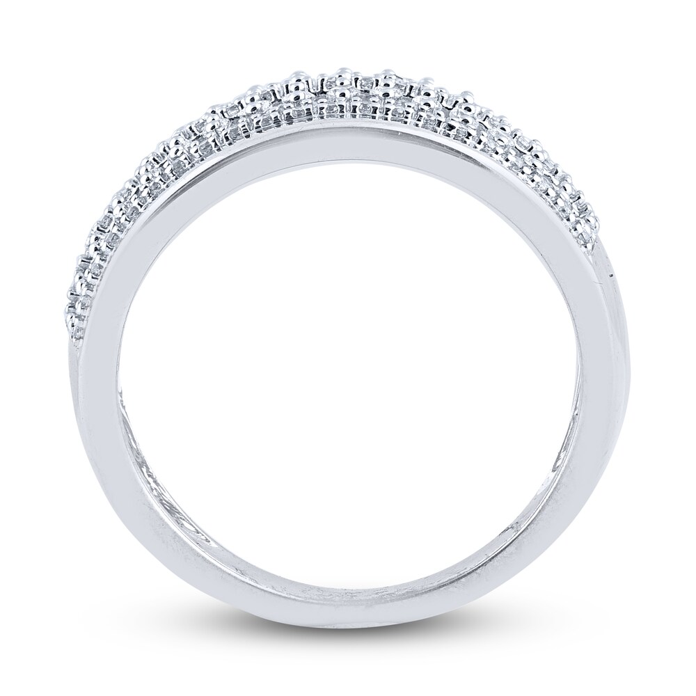 Diamond Multi-Row Anniversary Band 1/2 ct tw Round 14K White Gold BtdKIB4E
