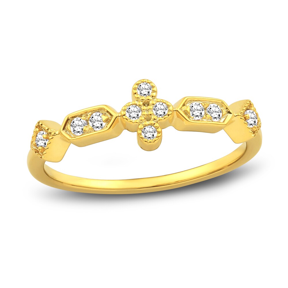 Diamond Ring 1/6 ct tw Round 14K Yellow Gold BvWboq0L