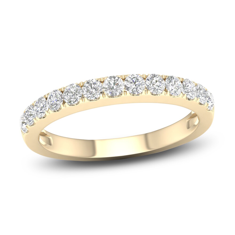 Diamond Wedding Band 1/2 ct tw Round 14K Yellow Gold ByVrTxqw