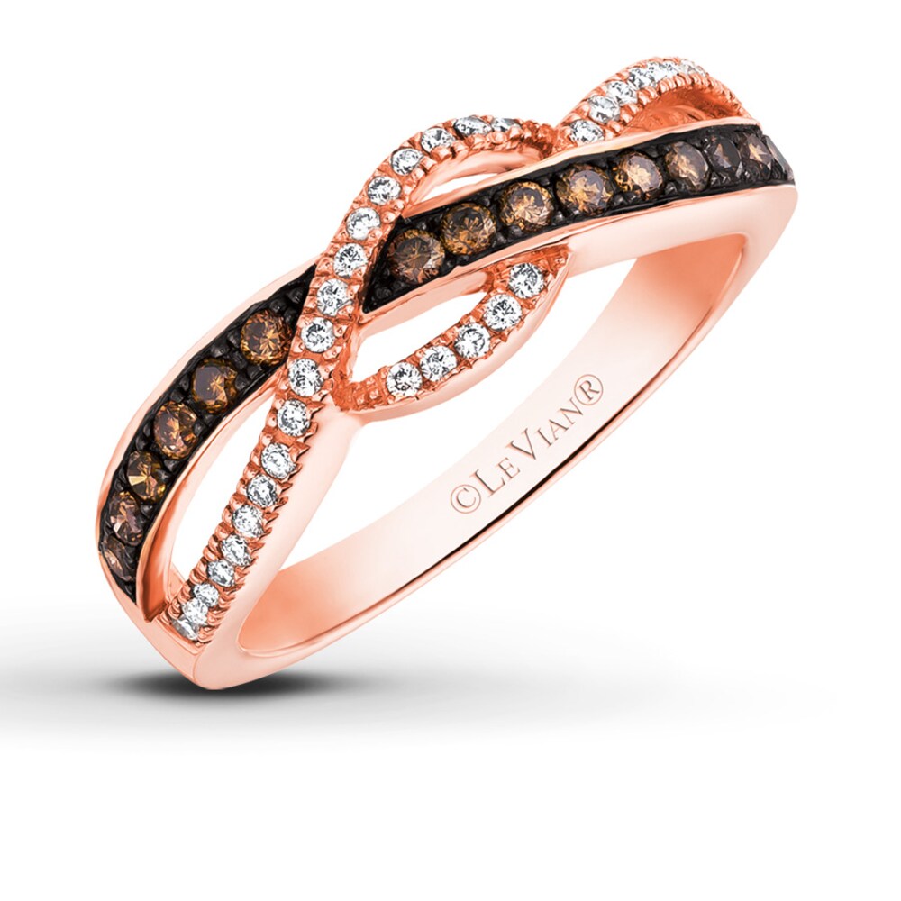 Le Vian Chocolate Diamonds 1/3 ct tw Ring 14K Strawberry Gold C7JwJQwh