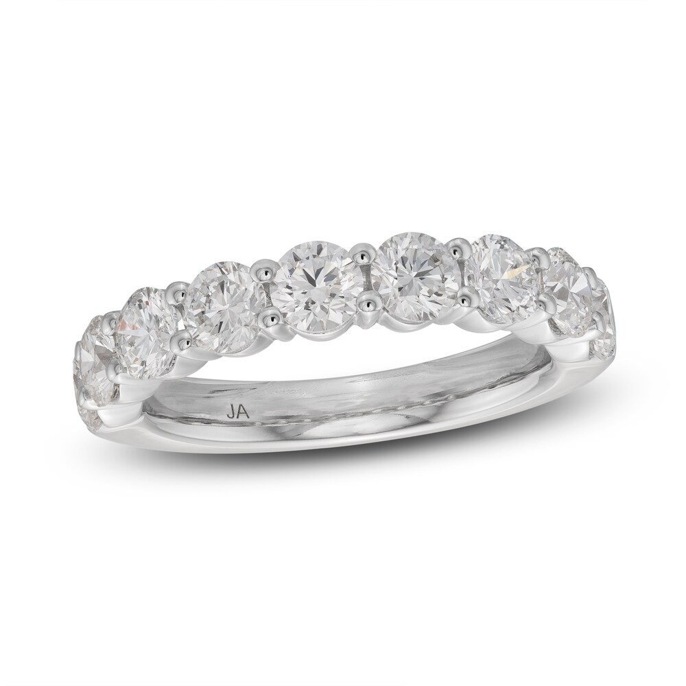 Lab-Created Diamond Anniversary Band 2 ct tw Round 14K White Gold CCk3QPaB