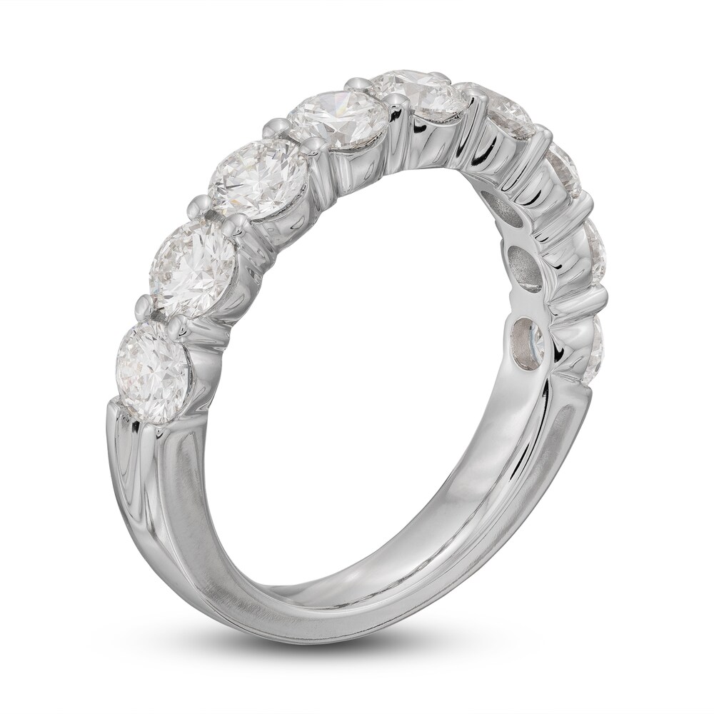 Lab-Created Diamond Anniversary Band 2 ct tw Round 14K White Gold CCk3QPaB