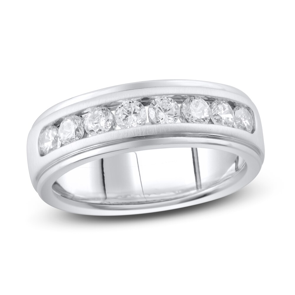 Lab-Created Diamond Ring 1 ct tw Round 10K White Gold CI32wK5d