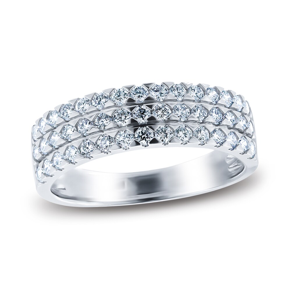 Diamond Anniversary Ring 1/2 ct tw Round 14K White Gold CkeymsVI [CkeymsVI]