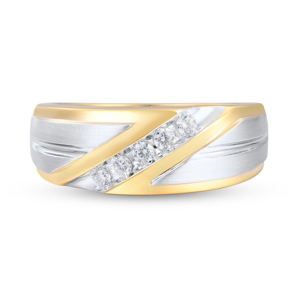 Diamond Ring 1/4 ct tw Round 10K Two-Tone Gold Cp6e35PI