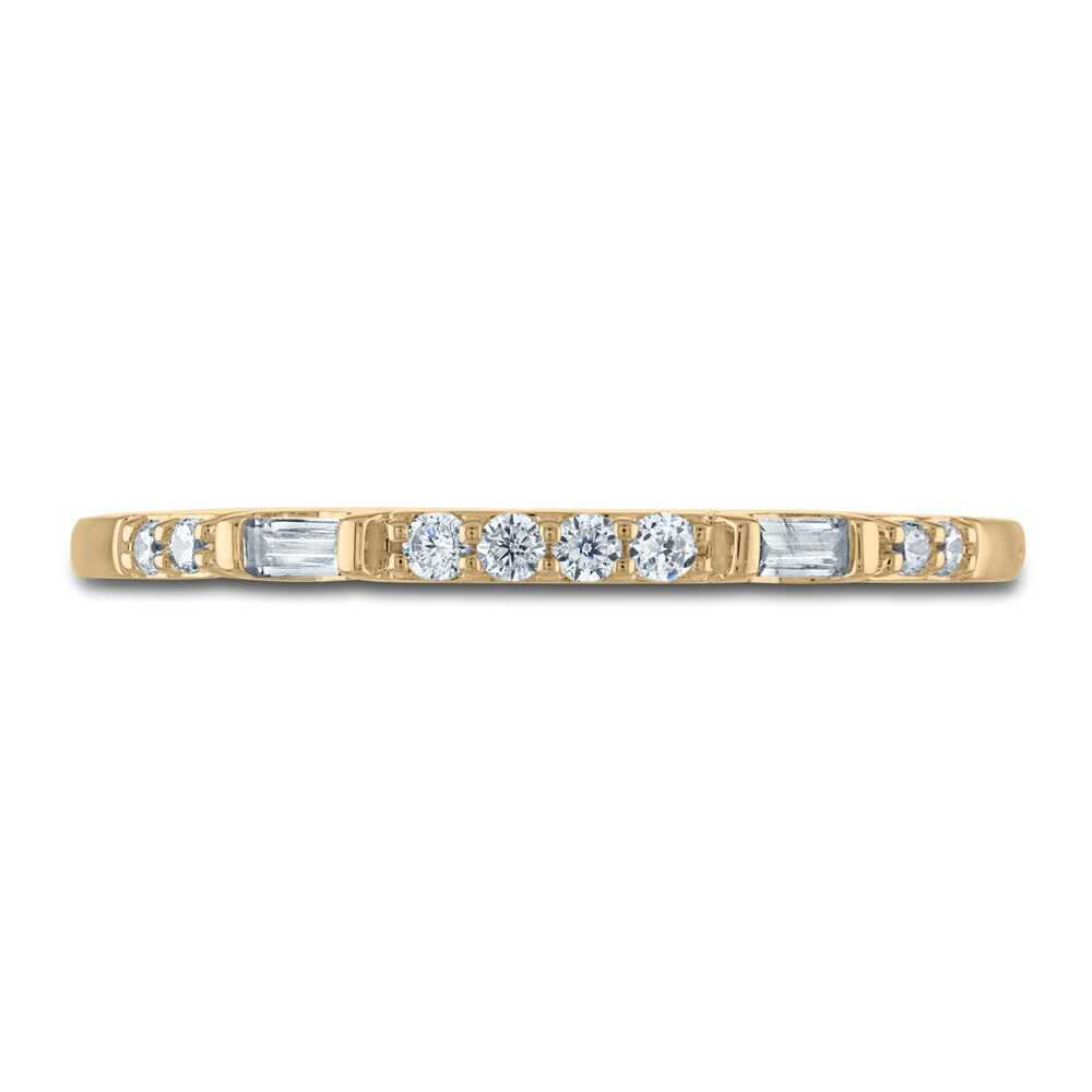 Diamond Anniversary Band 1/8 ct tw Baguette/Round 14K Yellow Gold D9DLFgqZ