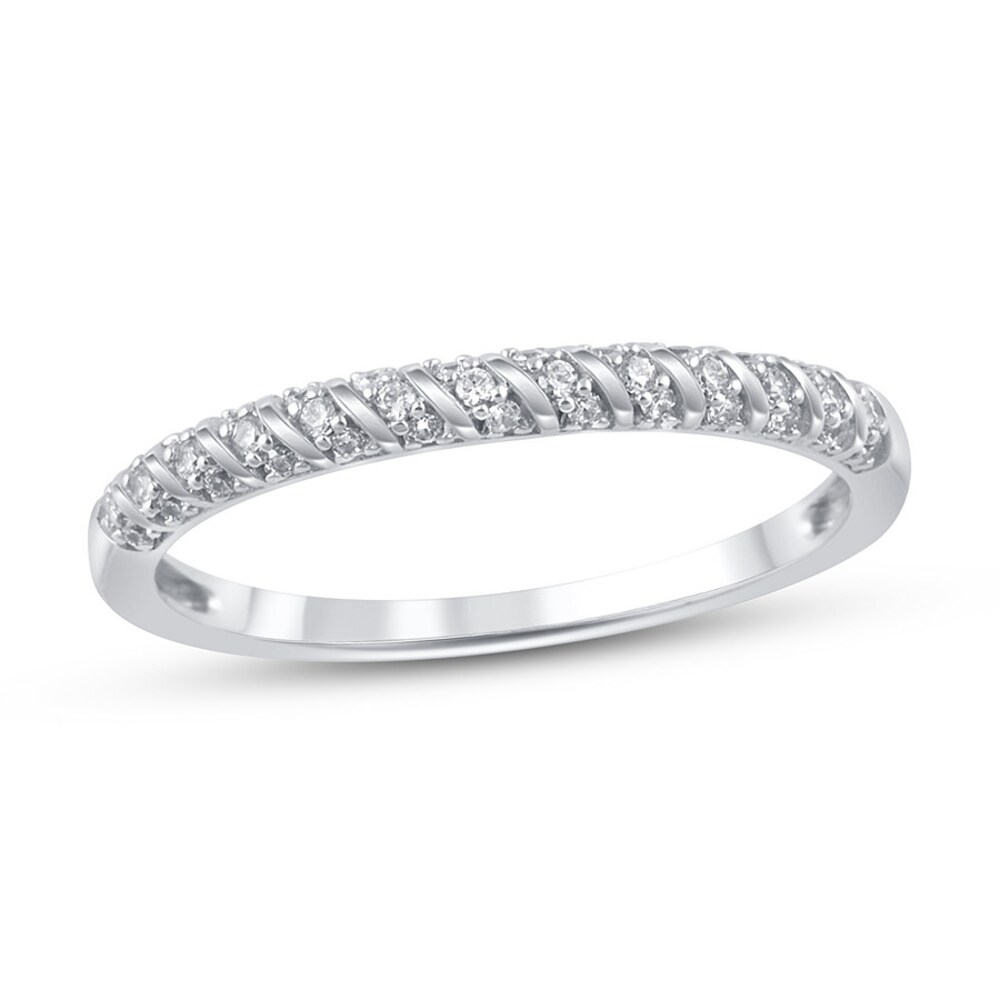 Diamond Anniversary Band 1/6 ct tw Round 14K White Gold DhHJajKb