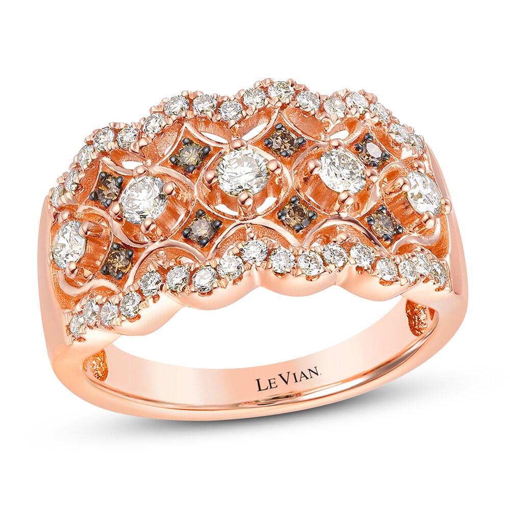 Le Vian Diamond Ring 5/8 ct tw Round 14K Strawberry Gold DlAckwhy