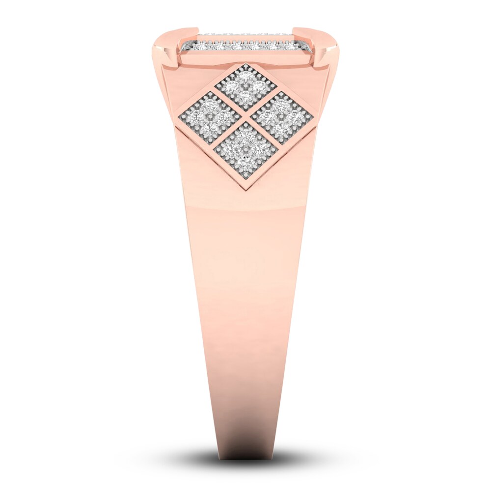 Men\'s Diamond Ring 1/4 ct tw Round 10K Rose Gold DmuI3dM3