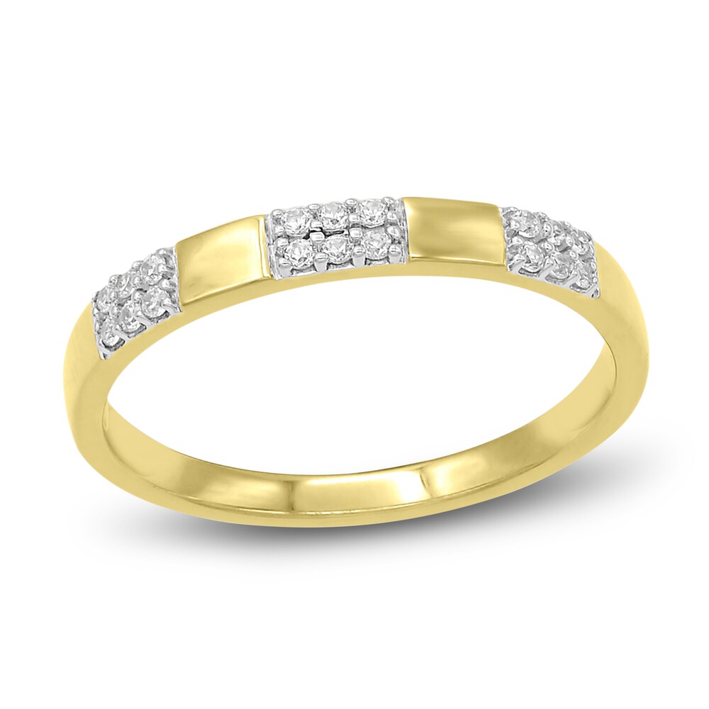 Diamond Stackable Anniversary Band 1/10 ct tw Round 14K Yellow Gold DqqJCcXi