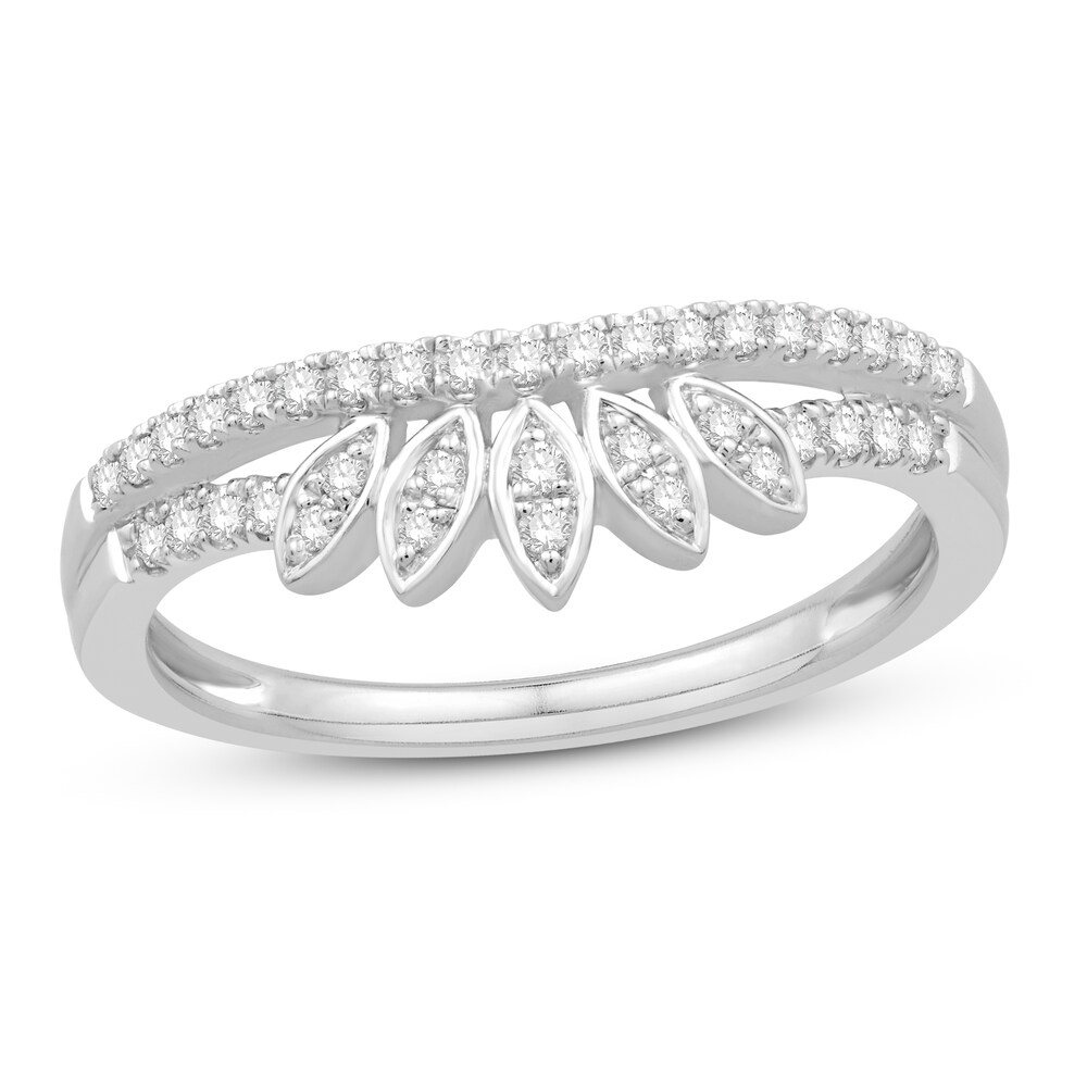 Diamond Contour Ring 1/4 ct tw Round 14K White Gold E1YbZ3uv