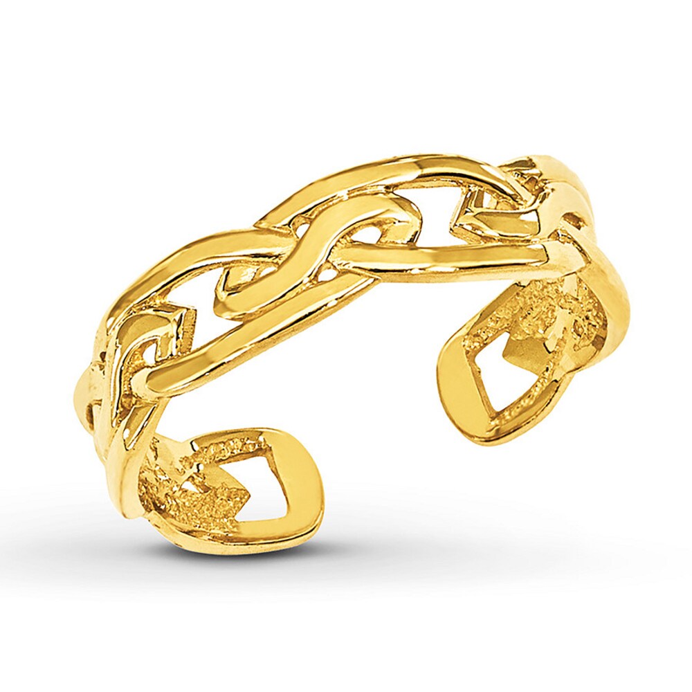 Celtic Knot Toe Ring 14K Yellow Gold E7v3B4YR