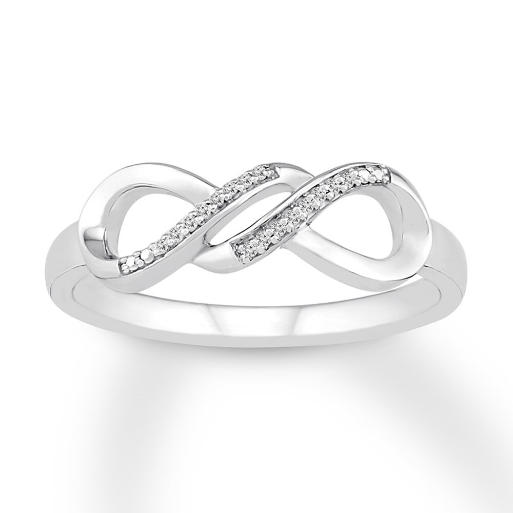 Infinity Swirl Ring with Diamond Accents Sterling Silver EOBAacHB