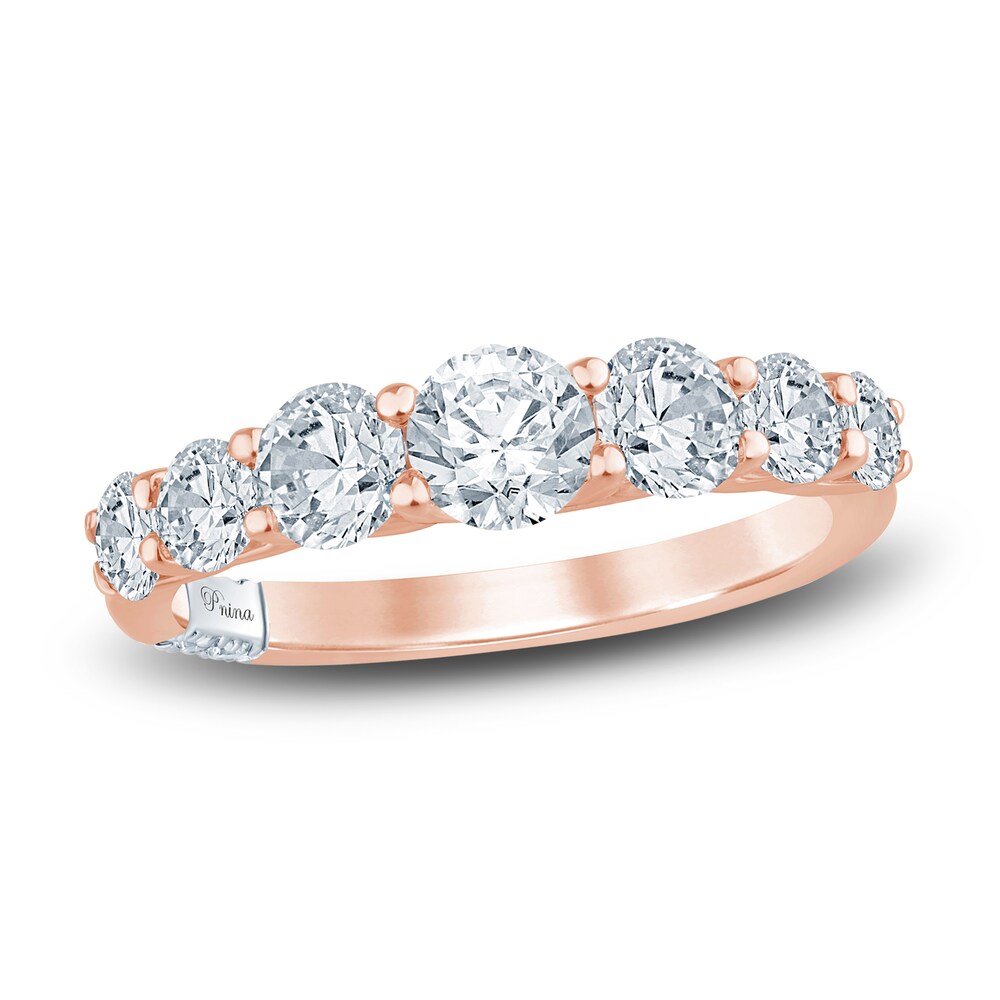 Pnina Tornai Lab-Created Diamond Anniversary Band 1-1/2 ct tw Round 14K Rose Gold EQeZr8BQ