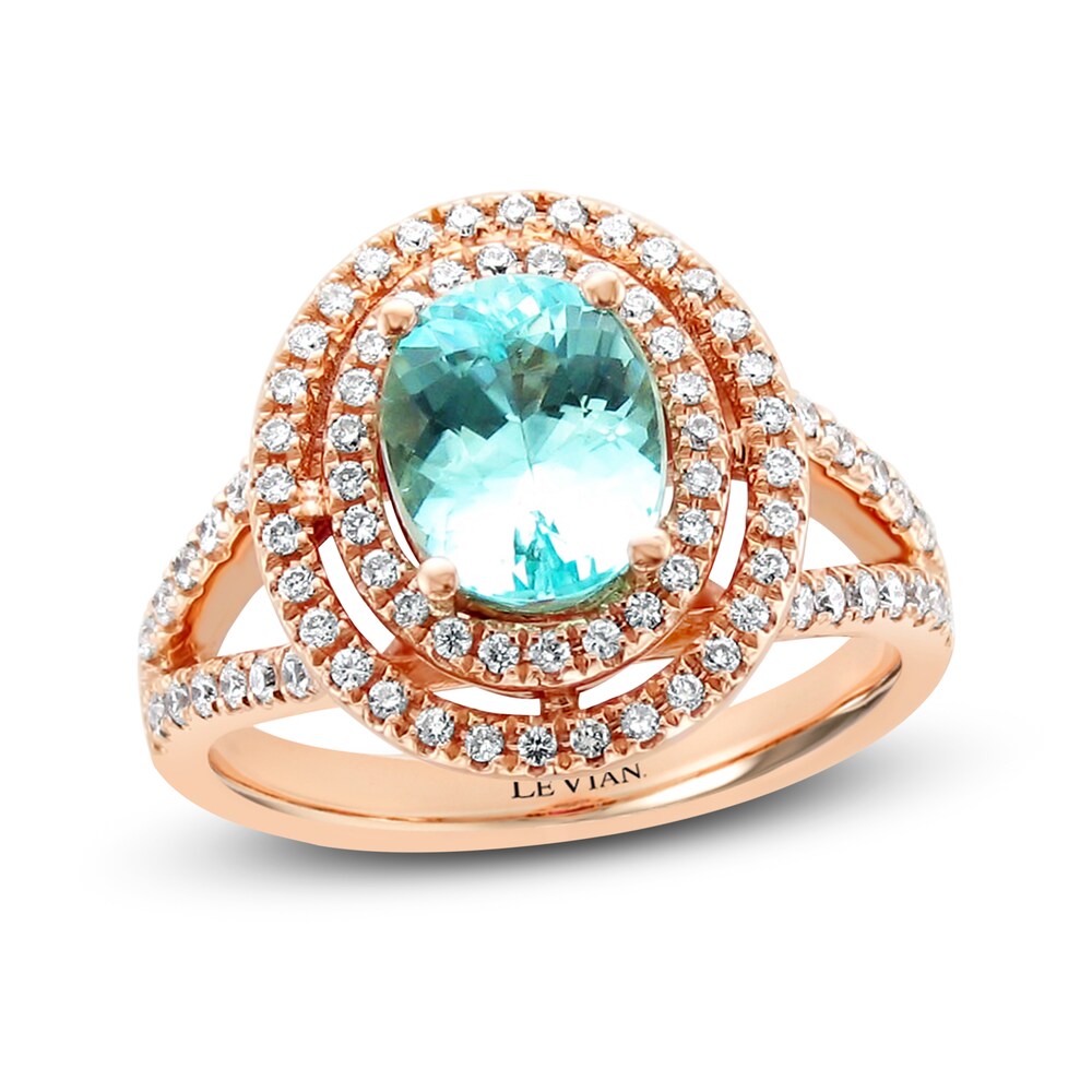 Le Vian Natural Tourmaline Ring 7/8 ct tw Diamonds 18K Strawberry Gold EgH4ZdJp