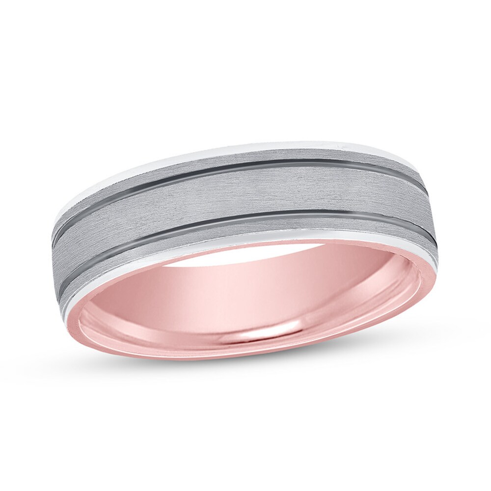 Wedding Band Platinum/18K Rose Gold 6mm EtLEXX49