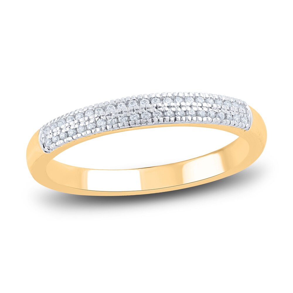Diamond Stackable Anniversary Band 1/10 ct tw Round 14K Yellow Gold F8GYGWHw