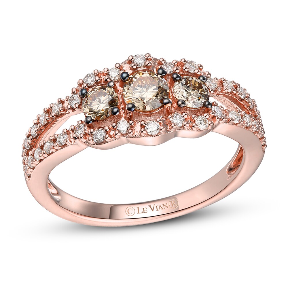 Le Vian Diamond Ring 5/8 ct tw Round 14K Strawberry Gold FVHWVOYa