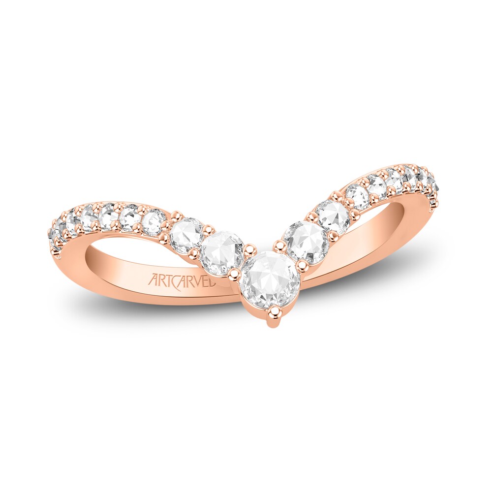 ArtCarved Rose-Cut Diamond Anniversary Band 3/8 ct tw 14K Rose Gold FgWvngu2