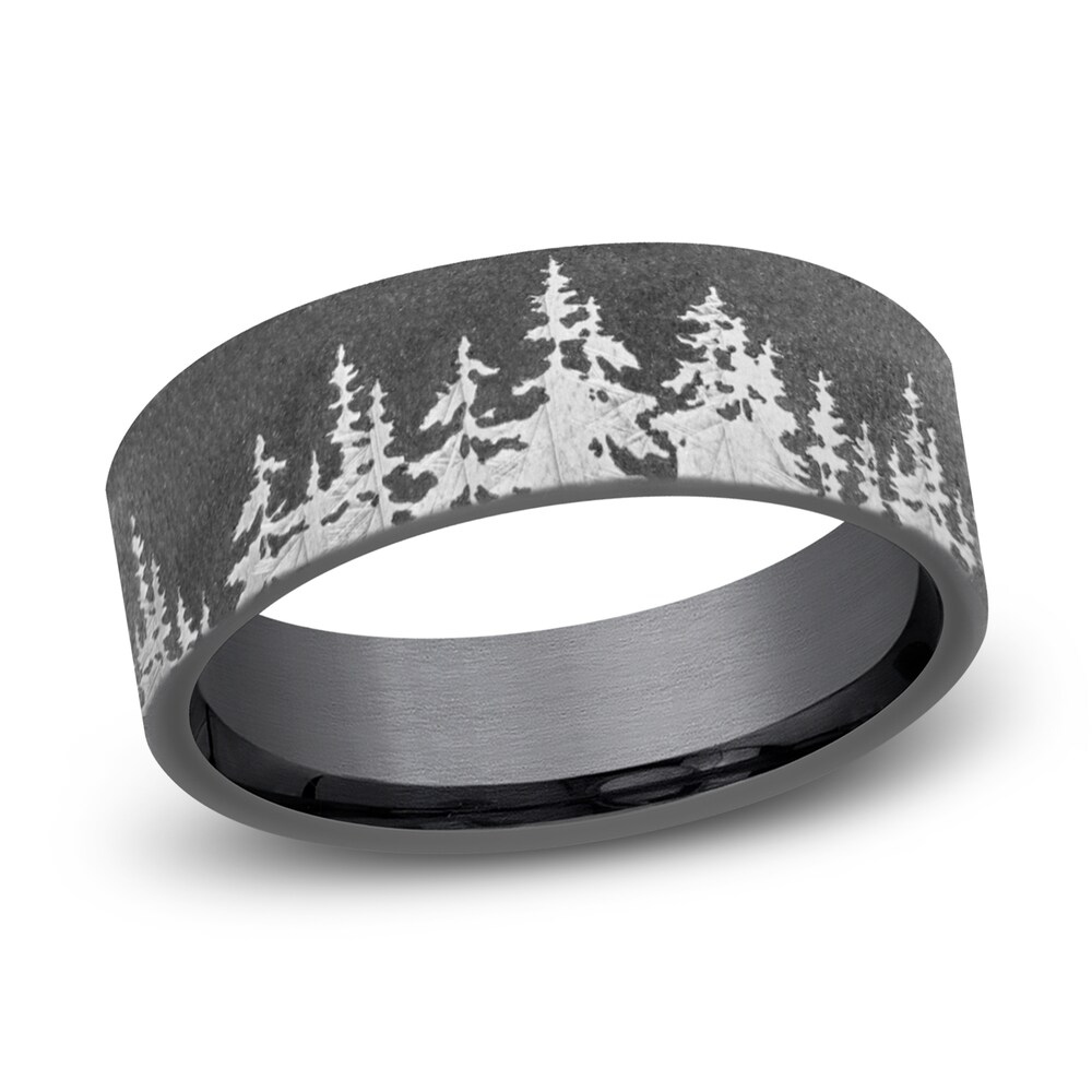 Tree Wedding Band Black Tantalum 8.0mm FhTTrGGM