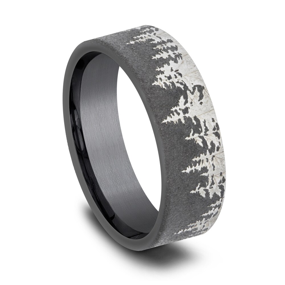 Tree Wedding Band Black Tantalum 8.0mm FhTTrGGM