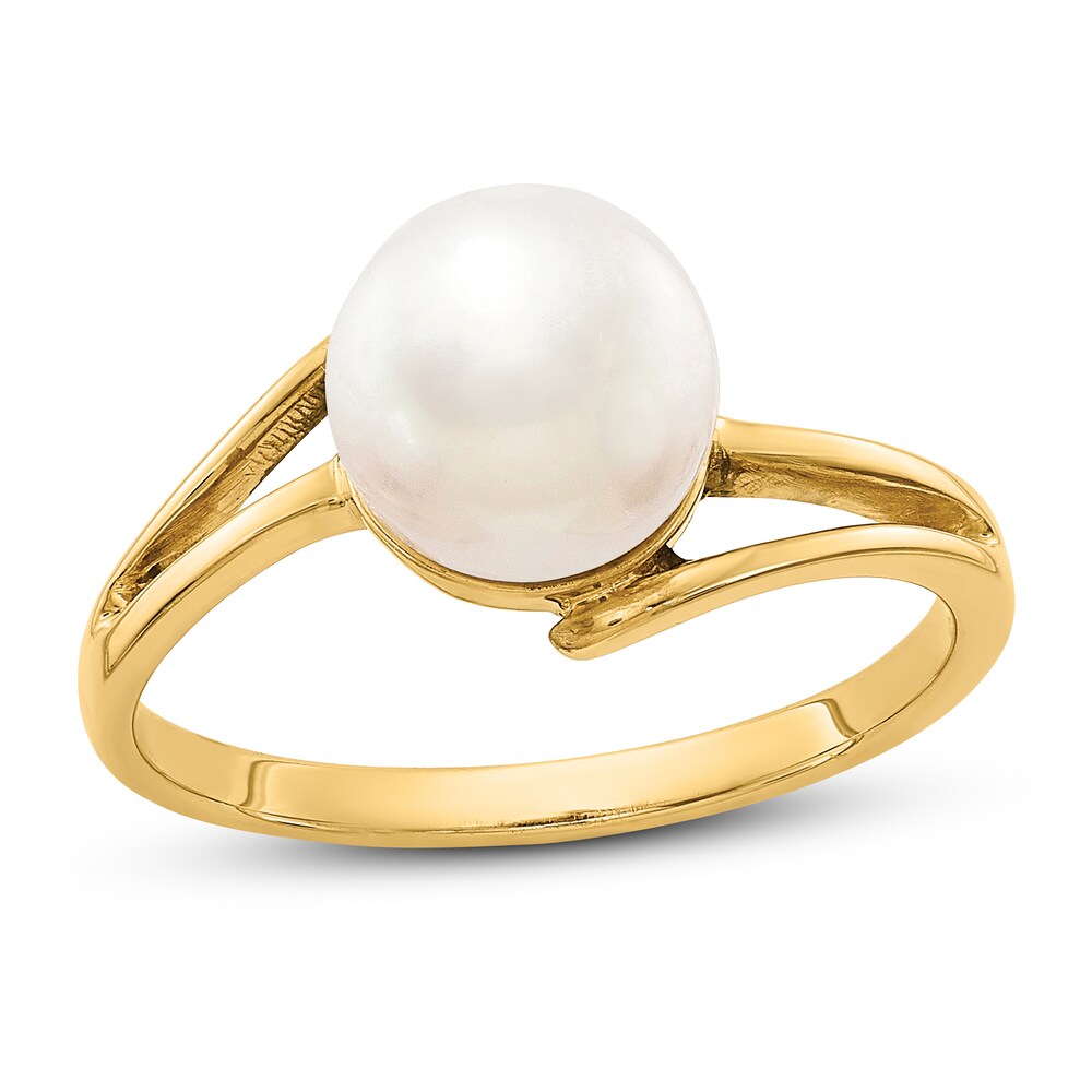 Cultured Freshwater Pearl Ring 14K Yellow Gold Fhj9Z1Tg