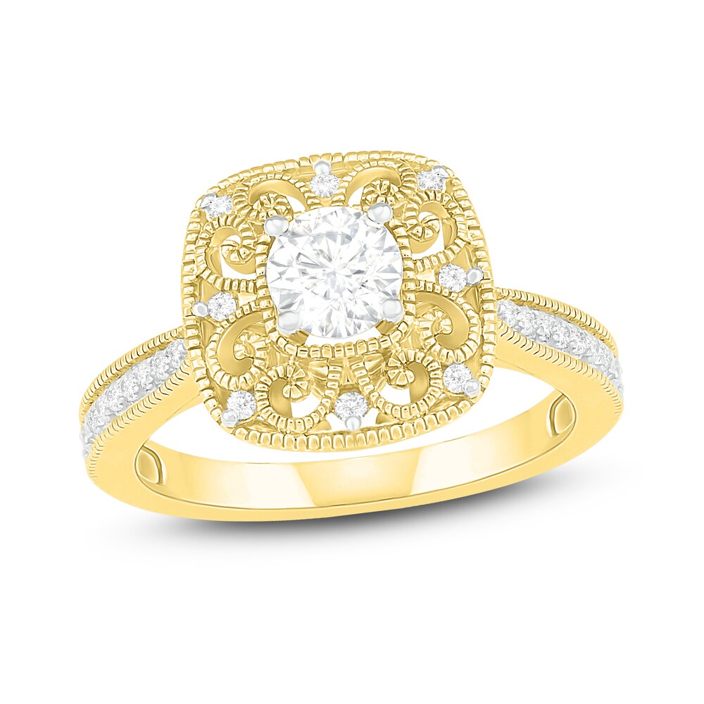 Diamond Ring 1/2 ct tw Round 14K Yellow Gold FmKWrvTl