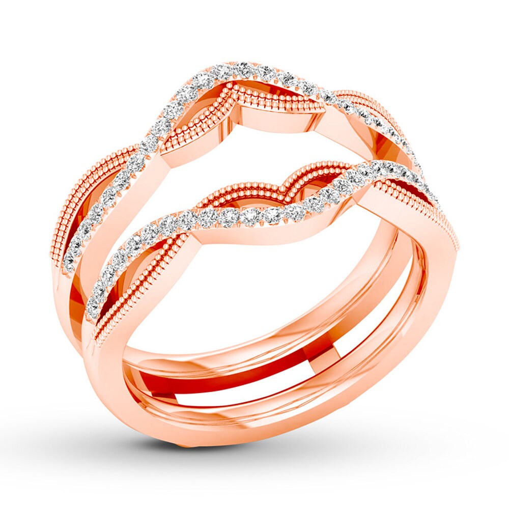 Diamond Enhancer Ring 1/4 ct tw Round-cut 14K Rose Gold Fn78fsIS