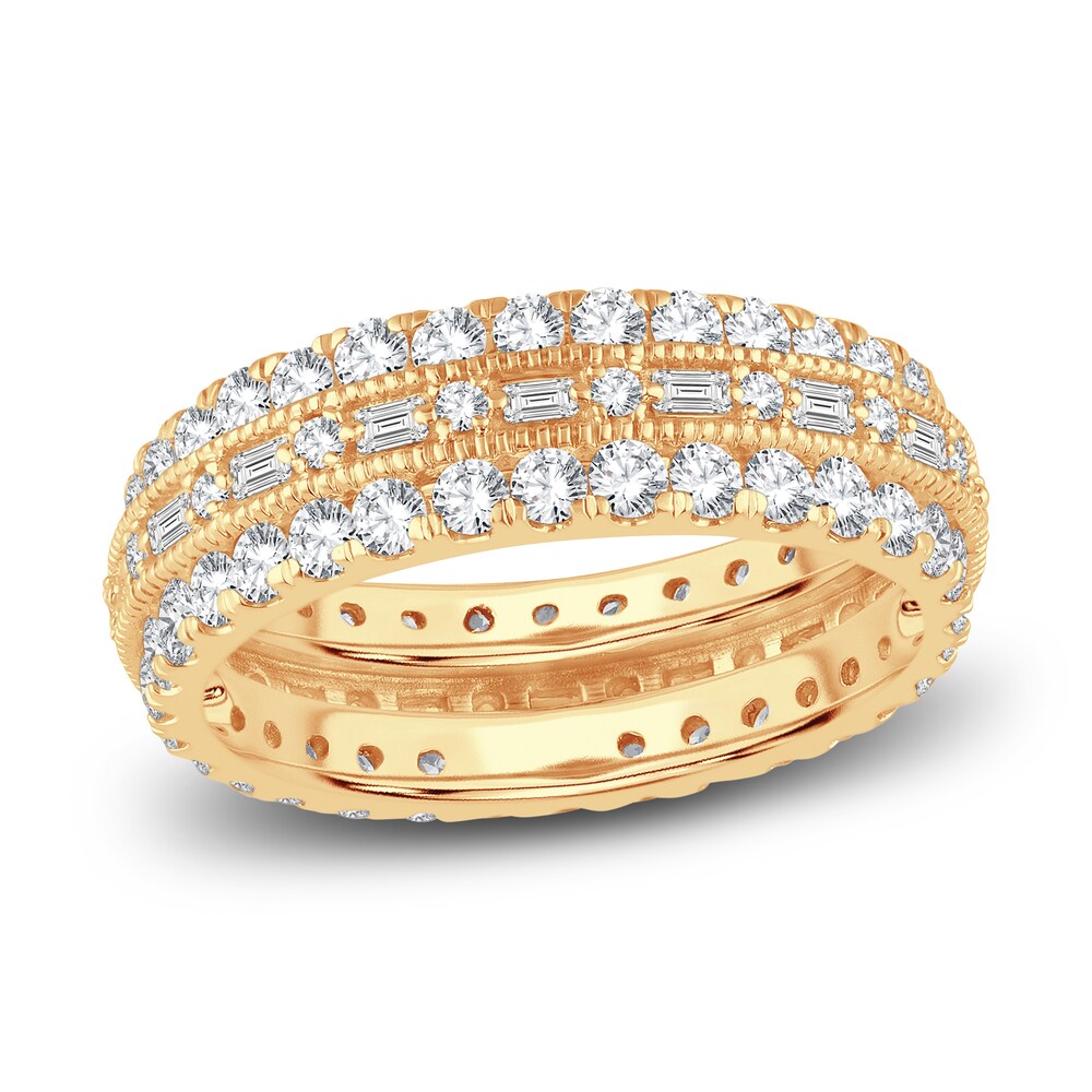 Diamond Eternity Band 2 ct tw Baguette/Round 14K Yellow Gold GYQsPDSy