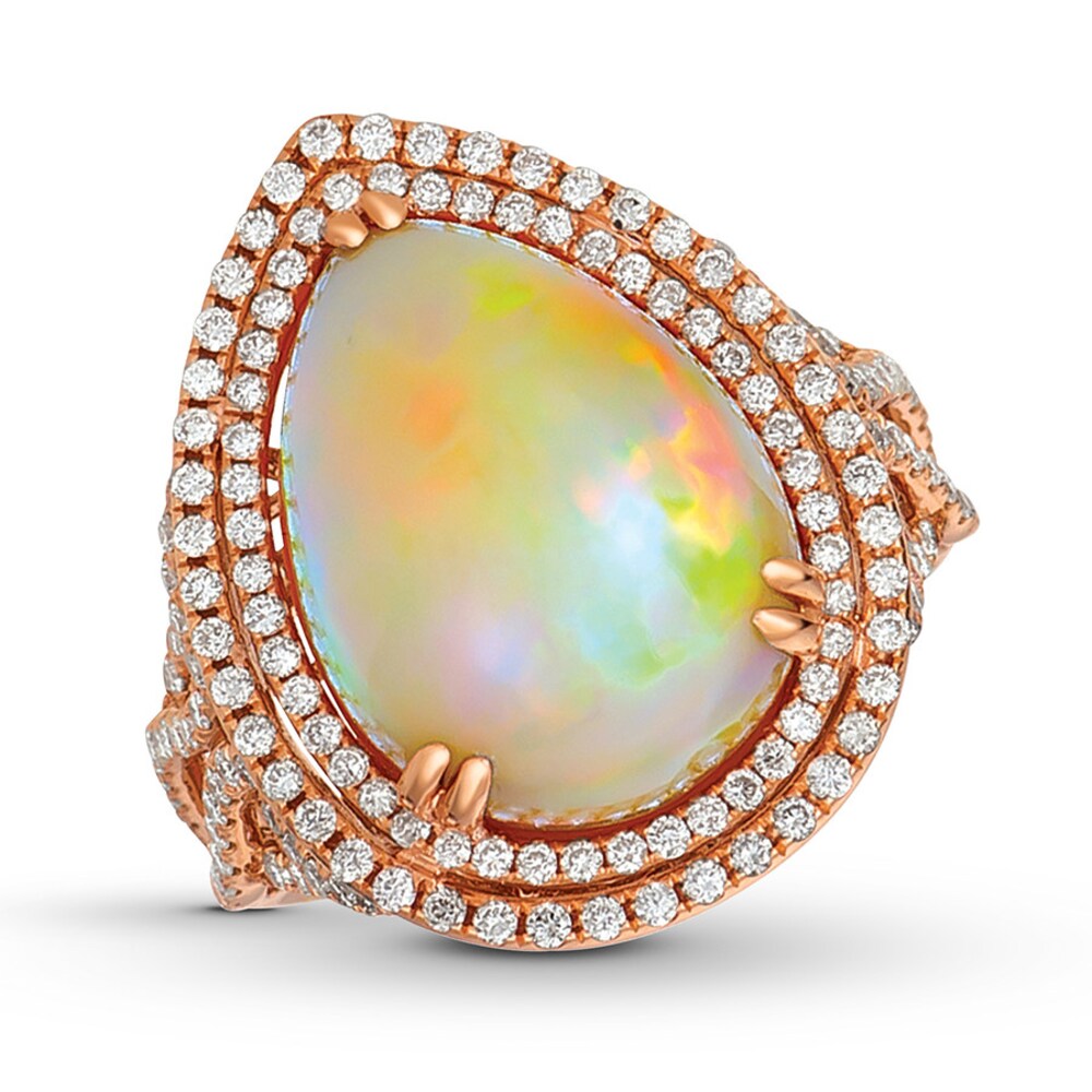 Le Vian Opal Ring 1-1/8 ct tw Diamonds 18K Strawberry Gold GewGx5wA