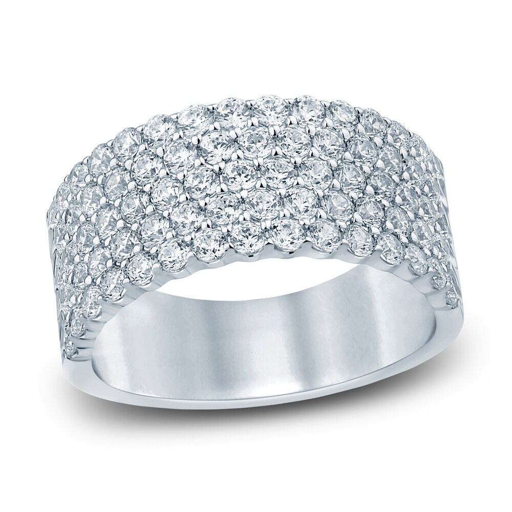 Lab-Created Diamond Anniversary Band 2 ct tw Round 14K White Gold Gk9cCYjx