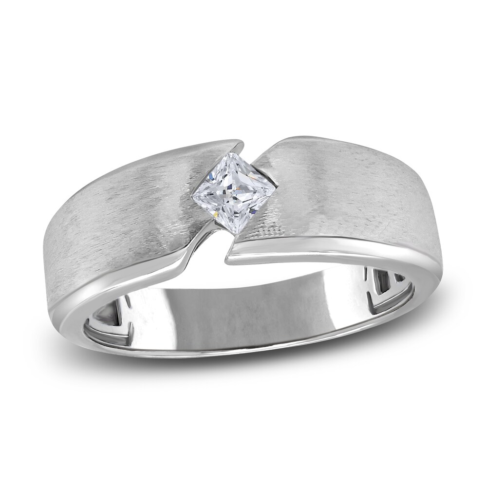 Men's Diamond Anniversary Ring 1/4 ct tw Princess 14K White Gold GrkZiVzD