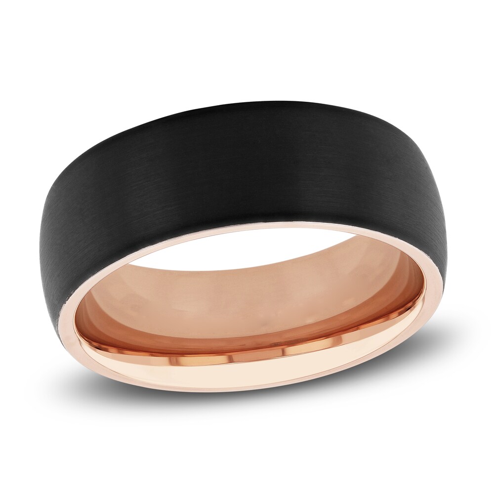 Wedding Band Two-Tone Tungsten 8mm HHYFXQTR