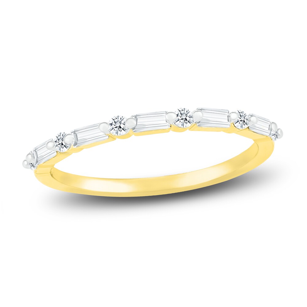 Diamond Stackable Ring 1/5 ct tw Round/Baguette 10K Yellow Gold HIkqNNZg