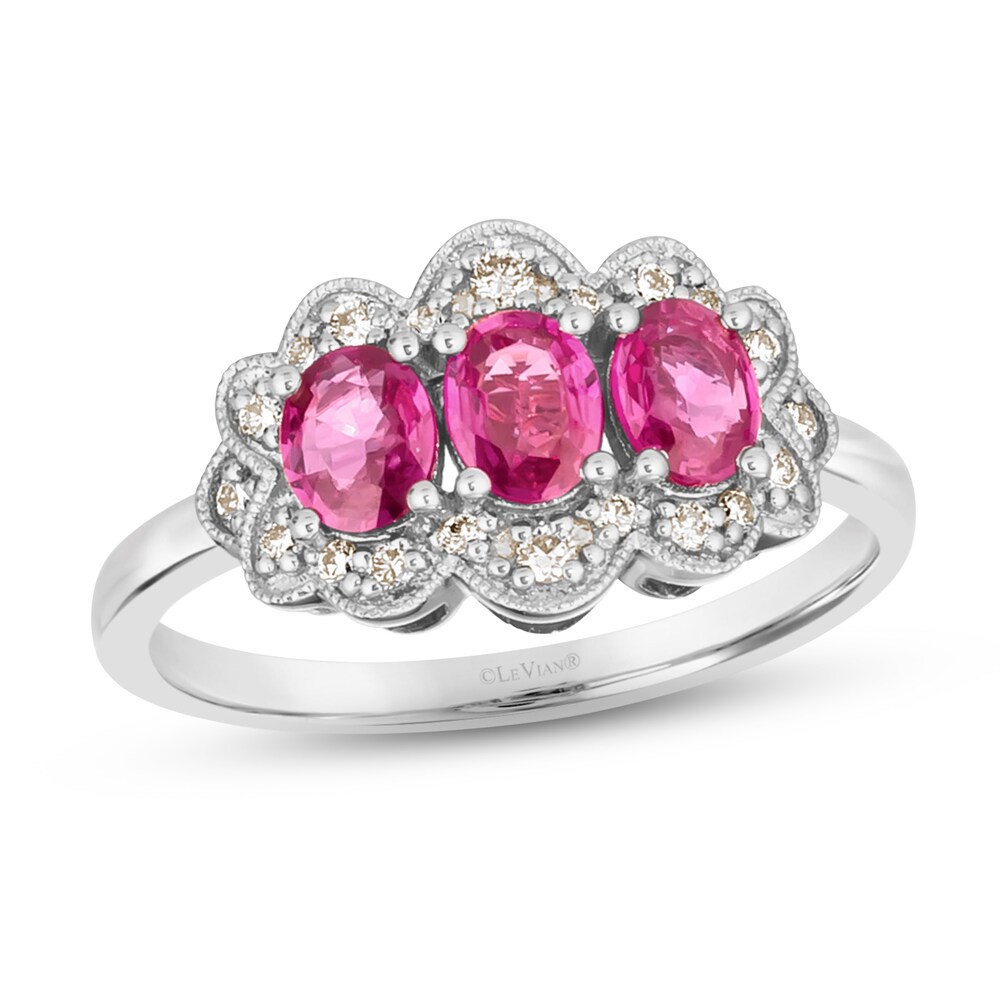 Le Vian Natural Ruby Ring 1/6 ct tw Diamonds 14K Vanilla Gold HgBGhhTv