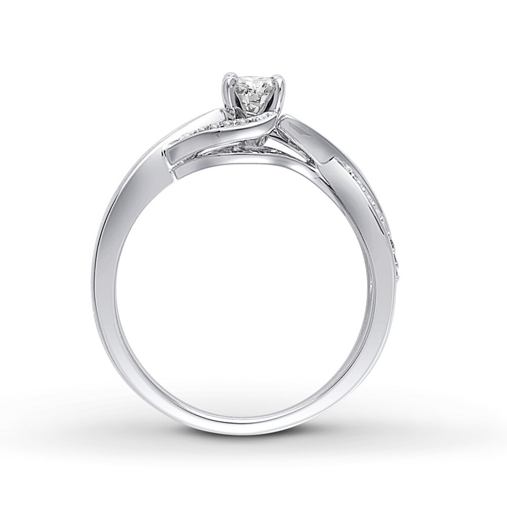 Diamond Promise Ring 1/3 ct tw Round 10K White Gold HnXNmlQA