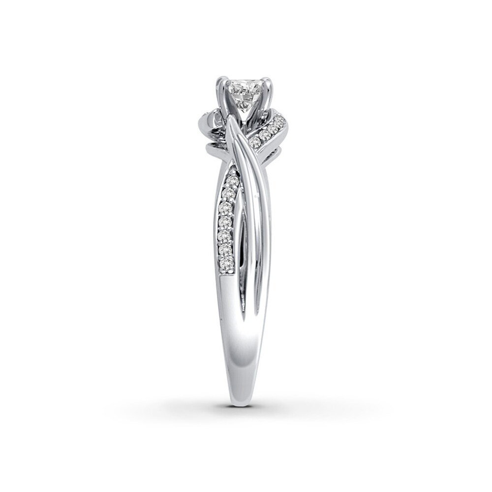 Diamond Promise Ring 1/3 ct tw Round 10K White Gold HnXNmlQA