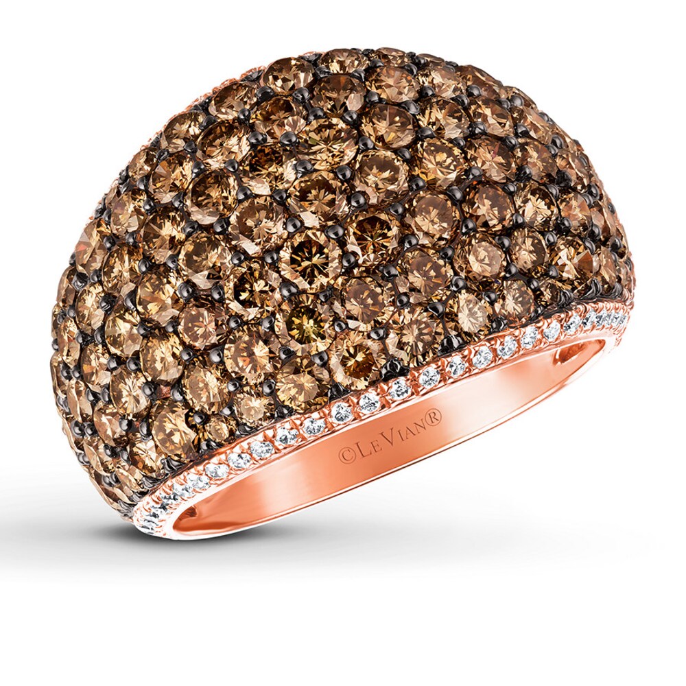 Le Vian Chocolate Diamond Ring 4-1/8 carats tw 14K Strawberry Gold Hueb9Nak