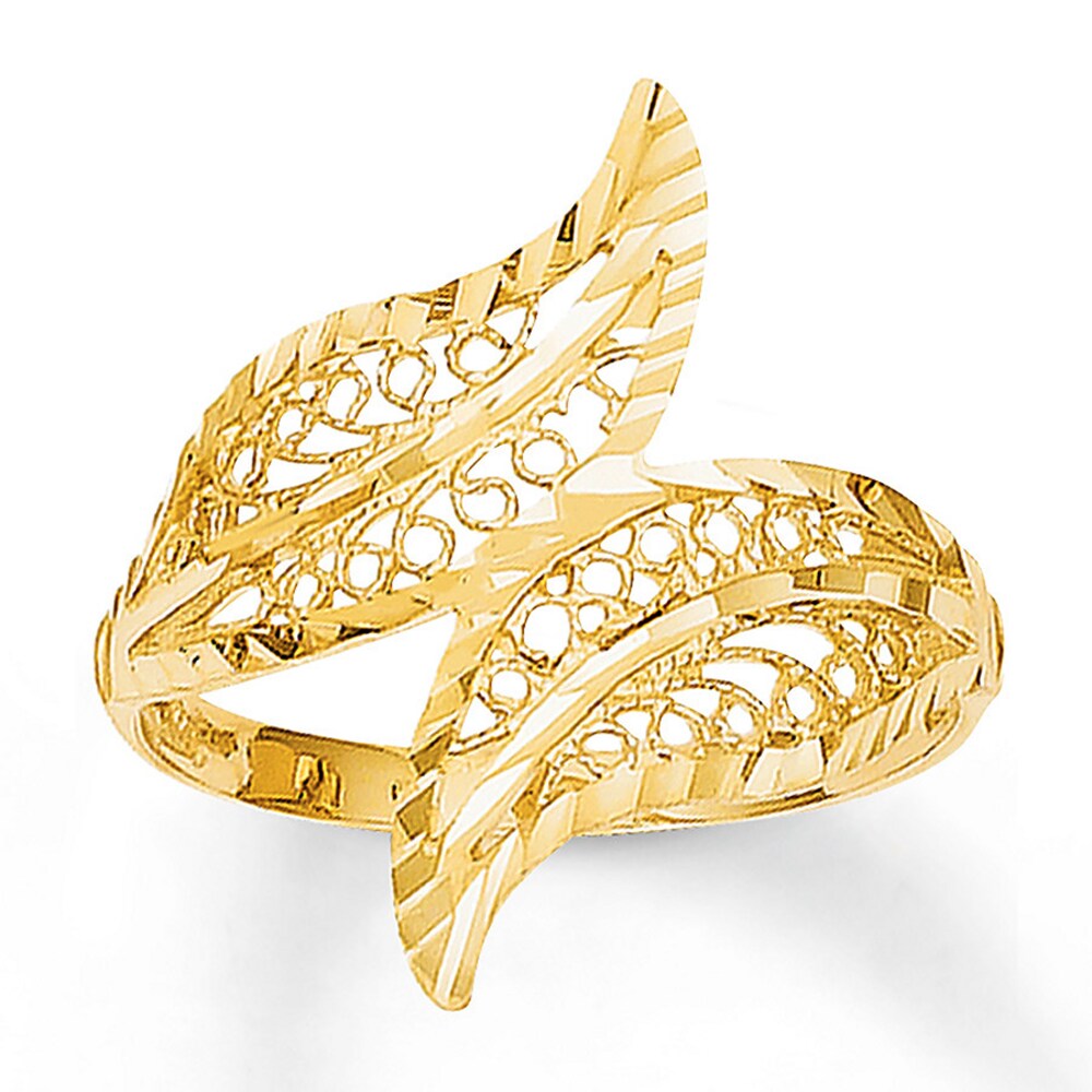 Filigree Leaf Ring 14K Yellow Gold IBhYA6J9