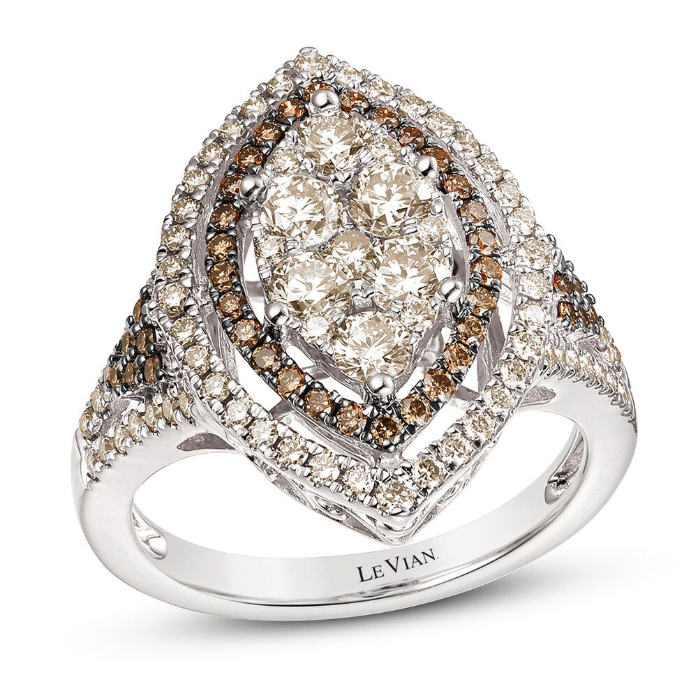 Le Vian Diamond Ring 1-1/2 ct tw Round 14K Vanilla Gold IGKzaLyf