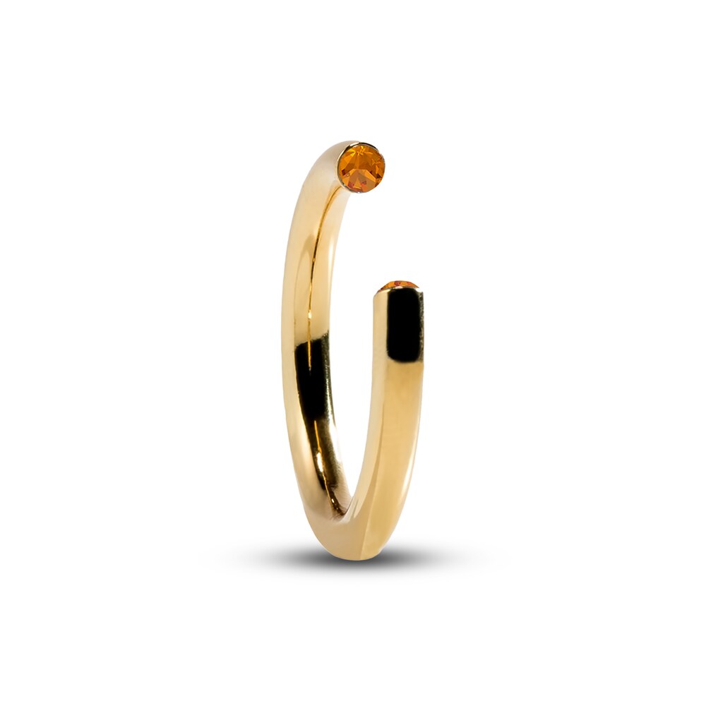 Stella Valle November Birthstone Ring Yellow Crystal 18K Gold-Plated Brass ISO4b39U