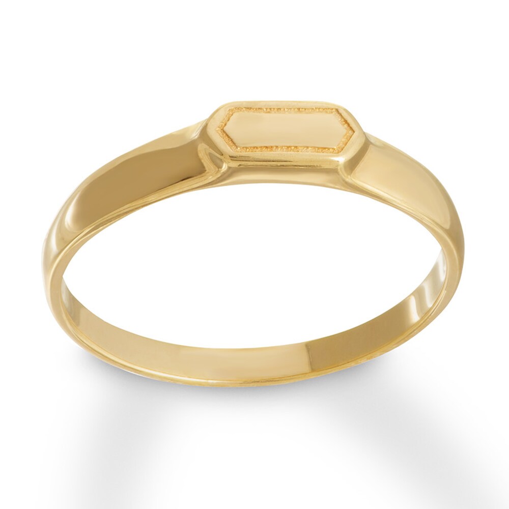 Signet Ring 14K Yellow Gold ITK2TBcO