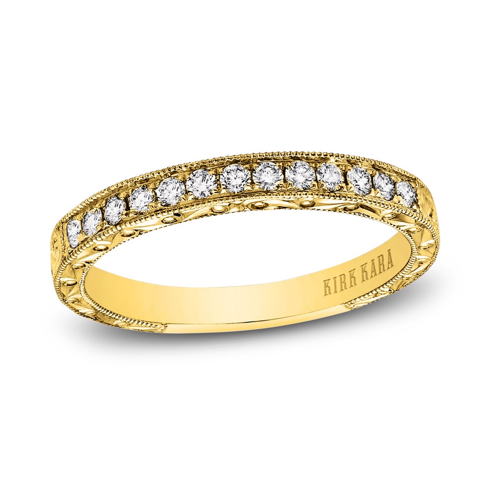 Kirk Kara Diamond Wedding Band 1/5 ct tw Round 14K Yellow Gold IrZK18Qu