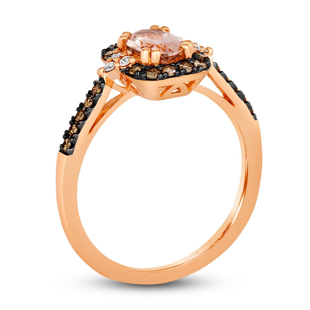 Le Vian Natural Morganite Ring 1/4 ct tw Diamonds 14K Strawberry Gold IsG5SdAB