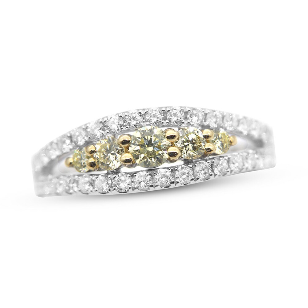 Diamond Anniversary Ring 1 ct tw Yellow/White 14K Two-Tone Gold IscUL5Rj